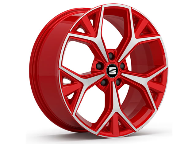 ANETO Diamond Cut Emocion Red 19” alloy wheel